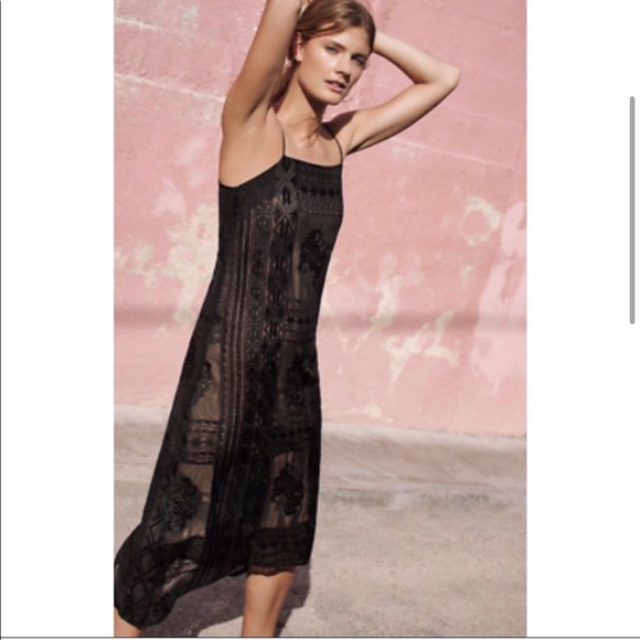 Anthropologie Dresses & Skirts - Anthropologie Floreat Black Midi Dress